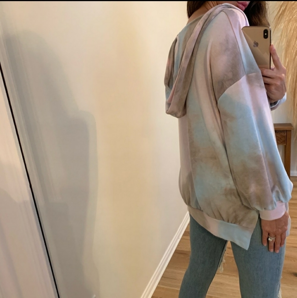 Reposhing Cotton Candy Tie Dye Hoodie - Picture 5 of 7